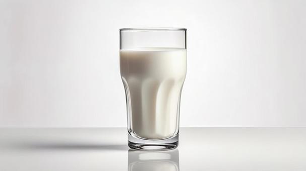 グラスに入った牛乳_1 グラスに入った牛乳_1の写真