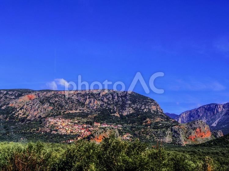 【ギリシャ】デルフィの大自然 ギリシャ,世界遺産,旅行イメージの写真素材