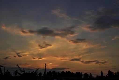 夕焼け 2025/7/29 夕焼け 2025/7/29 夕焼け,夕暮れ,夕方の写真素材