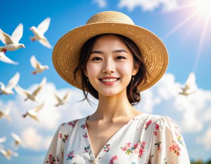海鳥と彼女 海鳥と彼女の写真
