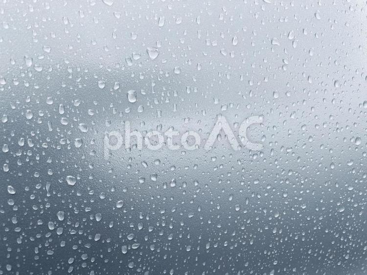 金属板についた雨粒 雨,雨粒,水滴の写真素材
