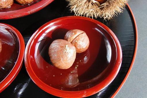 栗の渋皮煮 栗,渋皮煮,秋の味覚の写真素材