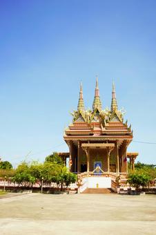 カンボジア寺　ルンビニ カンボジア寺,風景,ネパールの写真素材