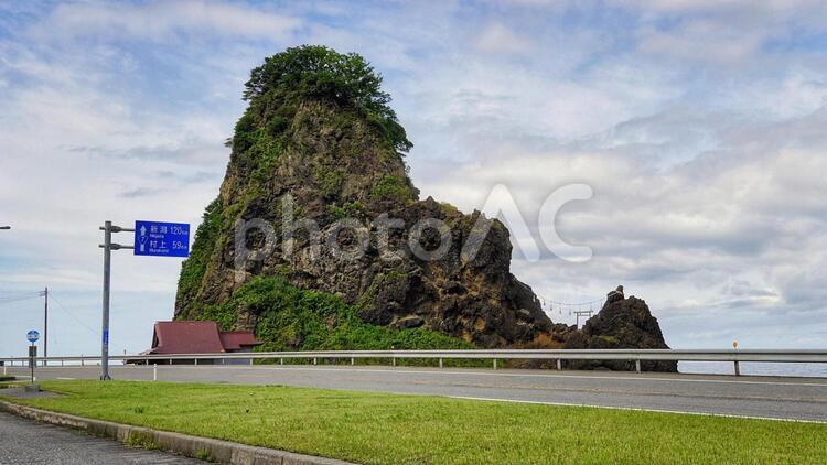 山形　暮坪の立岩 暮坪の立岩,暮坪,立岩の写真素材