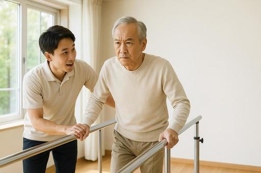 平行棒歩行練習 平行棒歩行練習の写真