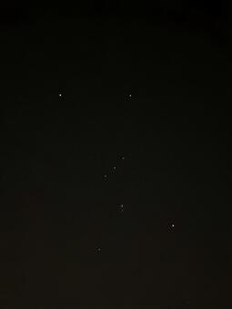 オリオン座 夜空,星,星座の写真素材