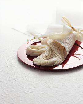 そうめん そうめん 素麺,ひんやり,冷たいの写真素材