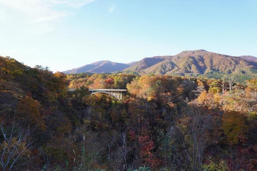 鳴子峡の紅葉 鳴子,宮城県,大崎市の写真素材