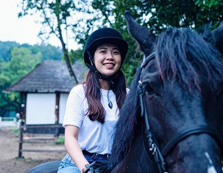 乗馬訓練中の写真