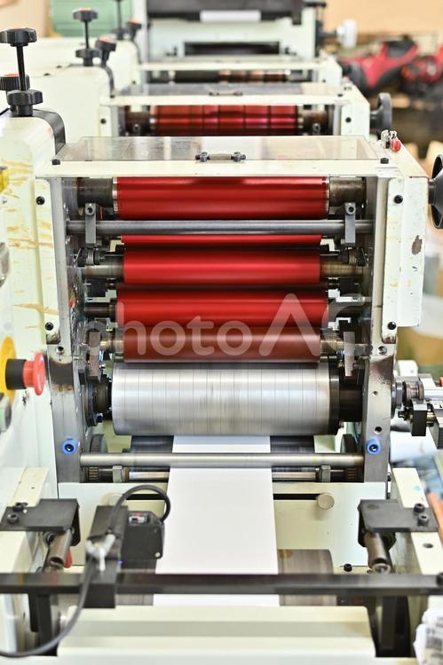 シール印刷機　輪転機 シール印刷機,印刷機械,印刷の写真素材