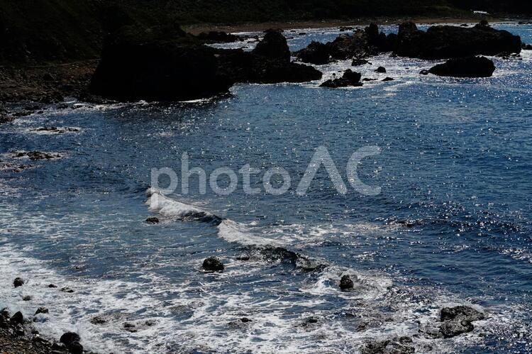磯の風景　行合崎　秋 秋,海,岩の写真素材