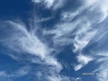 空と雲の背景素材 空と雲の背景素材の写真