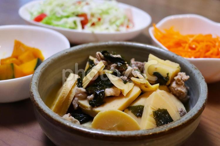 野菜たっぷり　副菜のおかず4品 おかず,手作り,和食の写真素材