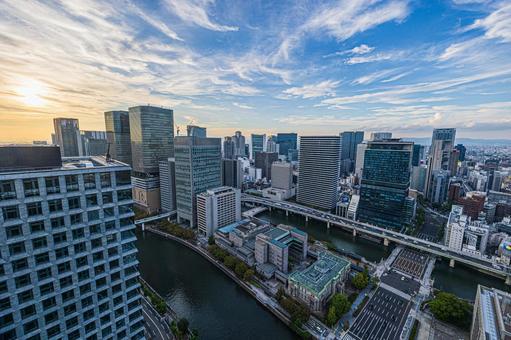 都市景観 都市景観 ステーションワン,淀屋橋,大阪の写真素材