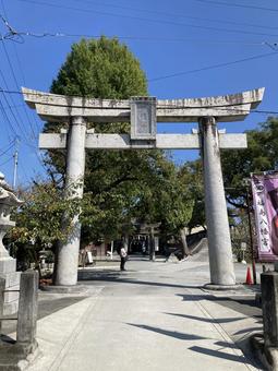 福島八幡宮・鳥居 福島八幡宮,福岡県八女市,神社仏閣の写真素材
