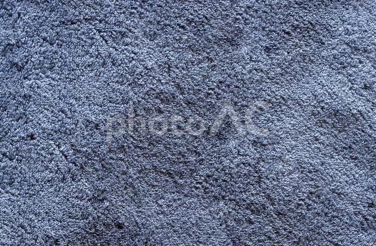 青色のタオル生地のテクスチャ タオル,タオル地,バスタオルの写真素材