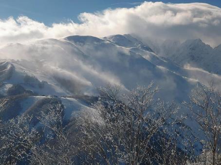 岩岳から見る白馬三山 岩岳から見る白馬三山の写真