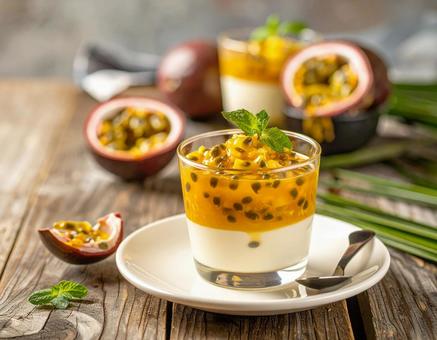 パッションフルーツのスイーツ パッションフルーツのスイーツの写真