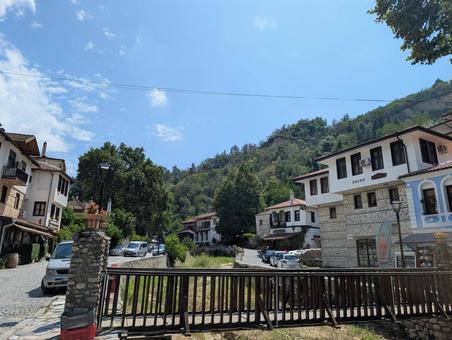 メルニックの町並み メルニックの町並み 橋,町並み,石畳の写真素材