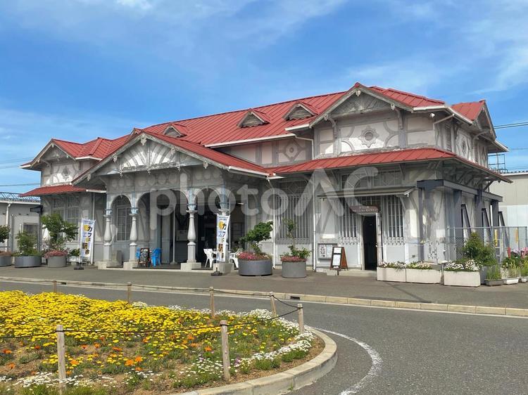 南海電車　旧浜寺公園駅 南海電車,鉄道,駅の写真素材