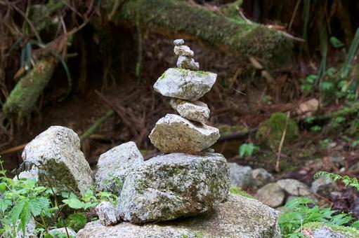 ケルン② ケルン② 登山道,目印,積石の写真素材