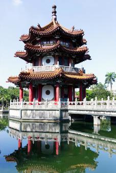 台湾 台北 翠亨閣 台湾,台北,二二八和平公園の写真素材