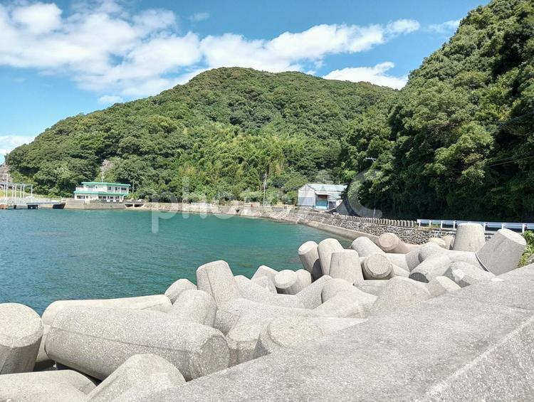 テトラポットと海 テトラポット,海,半島の写真素材