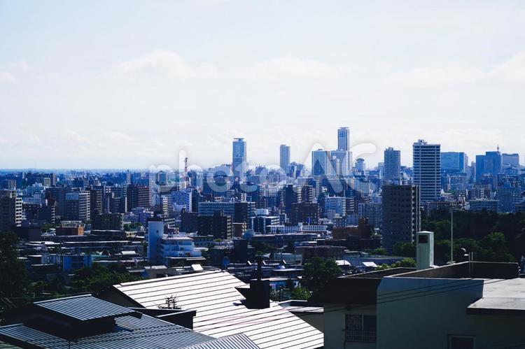 北海道の街並み 町並み,不動産,ビルの写真素材
