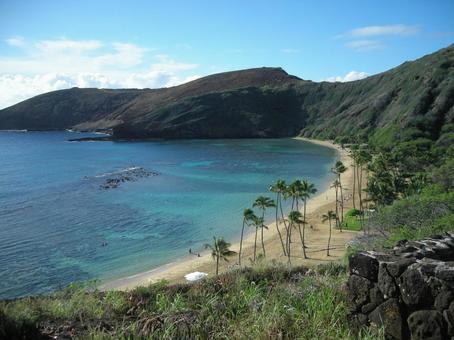 オアフ島　ハナウマ湾 オアフ島,ハナウマ湾,風景の写真素材