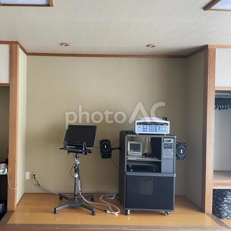 カラオケ設備 旅館,カラオケ,お立ち台の写真素材