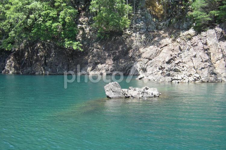 池原ダムの風景（奈良県） 池原ダム,池原貯水池,湖の写真素材