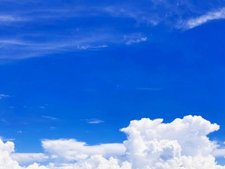 夏空 夏空 夏空,雲,白の写真素材