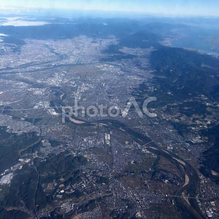 空中写真（相楽郡精華町） 空中写真,航空写真,相楽郡精華町の写真素材