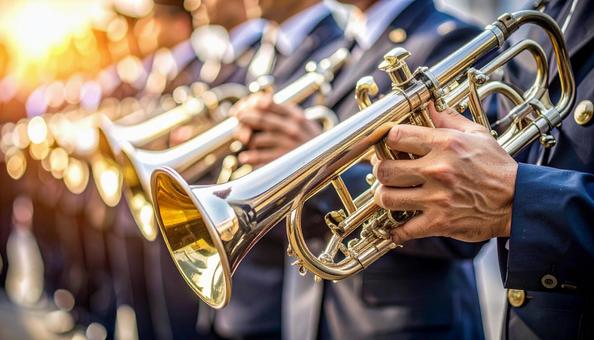 戦勝記念パレードの音楽隊 戦勝記念パレードの音楽隊の写真