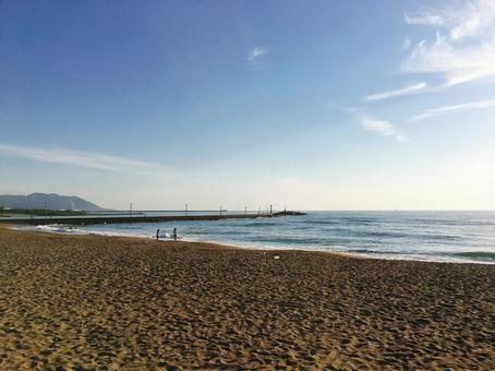 空と海と砂浜 空と海と砂浜の写真