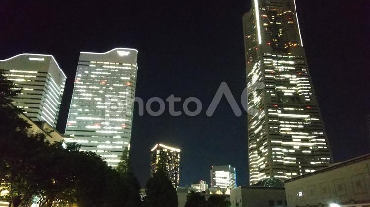みなとみらいの夜景 夜景,横浜,みなとみらいの写真素材