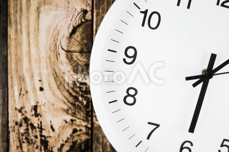 シンプルな壁掛け時計のイメージ 時計,数字,ビジネスの写真素材