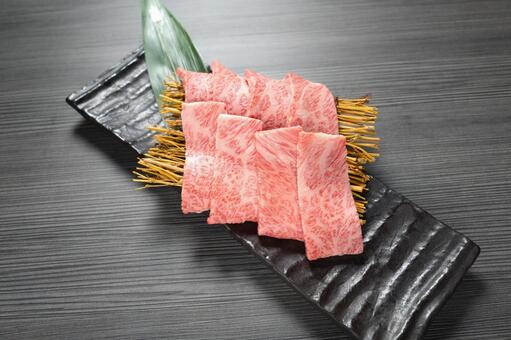 和牛 焼肉 ザブトン 黒毛和牛 焼肉,ザブトン,肩ロースの写真素材