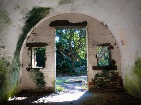 第五砲台跡 砲台跡,廃墟,軍事施設の写真素材