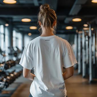 ワークアウト中の女性のシルエットの写真