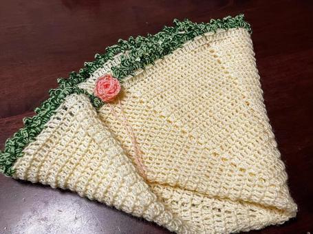 ばらのブランケット制作中 ブランケット制作中,ばらのブランケット,編み物の写真素材