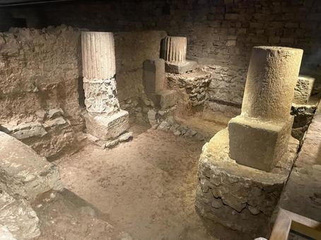 バルセロナの地下遺跡群 バルセロナの地下遺跡群 バルセロナ,スペイン,歴史博物館の写真素材