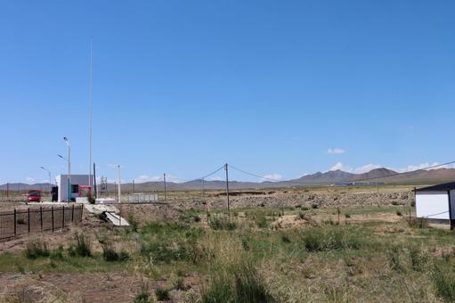モンゴルのガソリンスタンド モンゴルのガソリンスタンド ガソリンスタンド,モンゴル,風景の写真素材