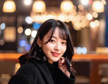 秋冬ファッション女性ポートレート 秋冬ファッション女性ポートレートの写真