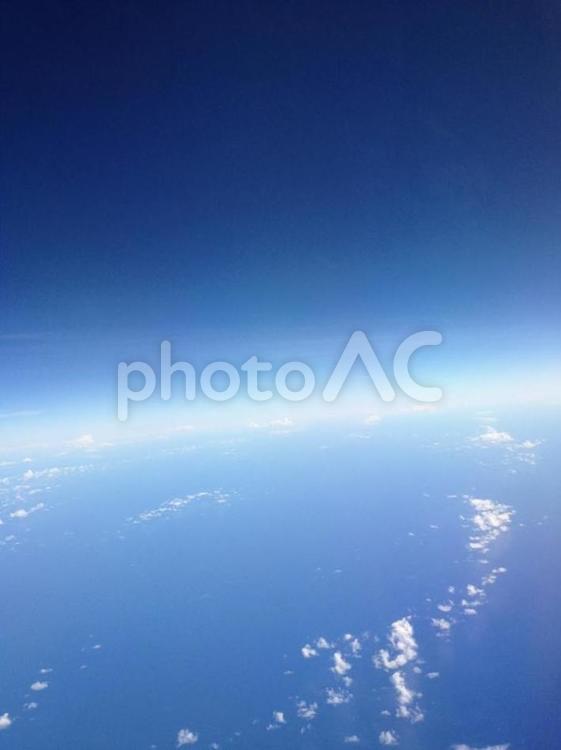 飛行機から見た地平線 飛行機,旅行,ビジネスの写真素材