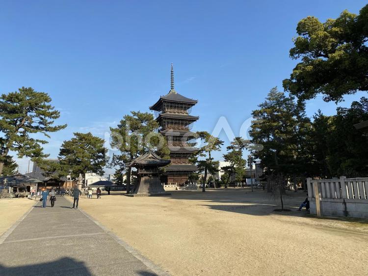善通寺（参道と五重塔） 善通寺,五重塔,参道の写真素材
