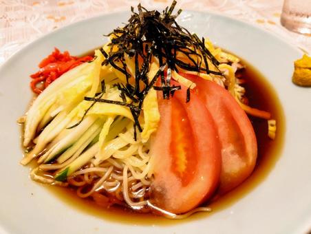 昭和食堂の冷やし中華 昭和食堂の冷やし中華 冷やし中華,レトロ,中華の写真素材