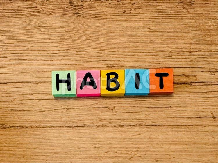 HABIT・習慣 習慣,ハビット,日課の写真素材