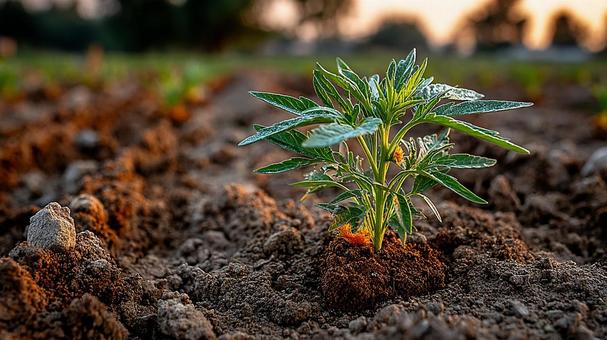 生命力あふれる緑:大地に根差す若い植物 生命力あふれる緑:大地に根差す若い植物の写真