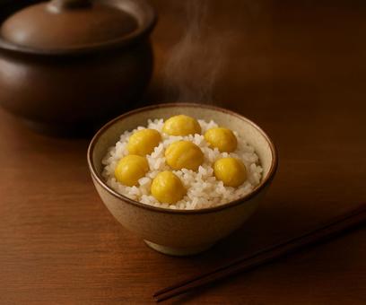 秋の家庭料理ほくほく栗ご飯 秋の家庭料理ほくほく栗ご飯の写真